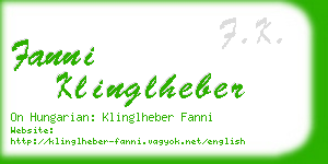 fanni klinglheber business card